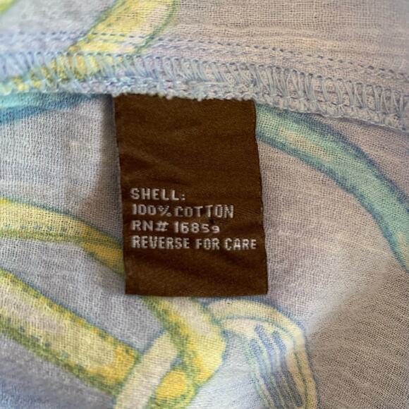 J McLaughlin Top Womens 4 Lavender Brushed Cotton Novelty Print Button Up Shirt - Picture 9 of 10